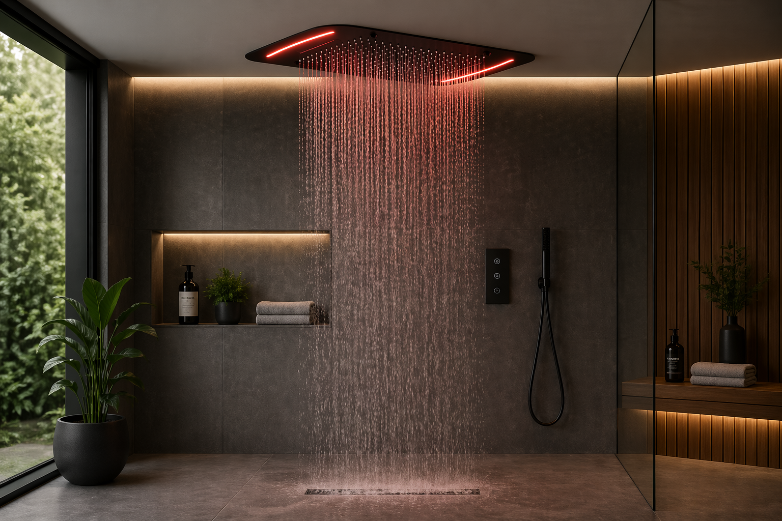 Ceiling mounted rain shower head